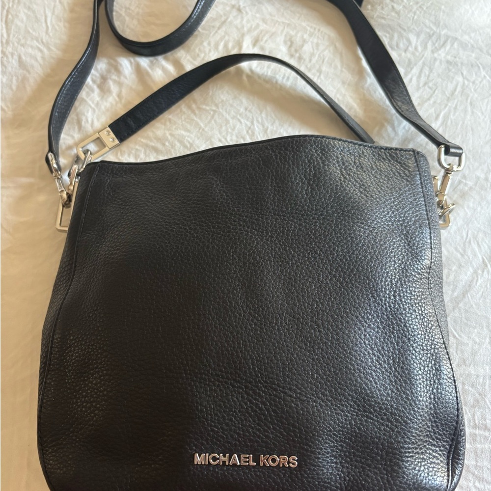 Michael Kors Black Pebbled Leather Shoulder Bag - Picture 2 of 10
